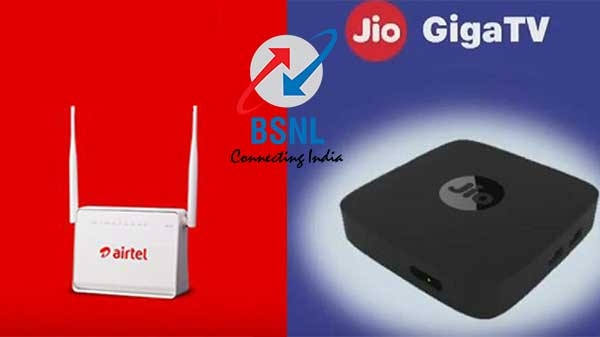 জিও গিগাফাইবার বনাম বিএসএনএল বনাম এয়ারটেল ভি-ফাইবার: কী পার্থক্য? জিও গিগাফাইবার বনাম বিএসএনএল বনাম এয়ারটেল ভি-ফাইবার: কী পার্থক্য?